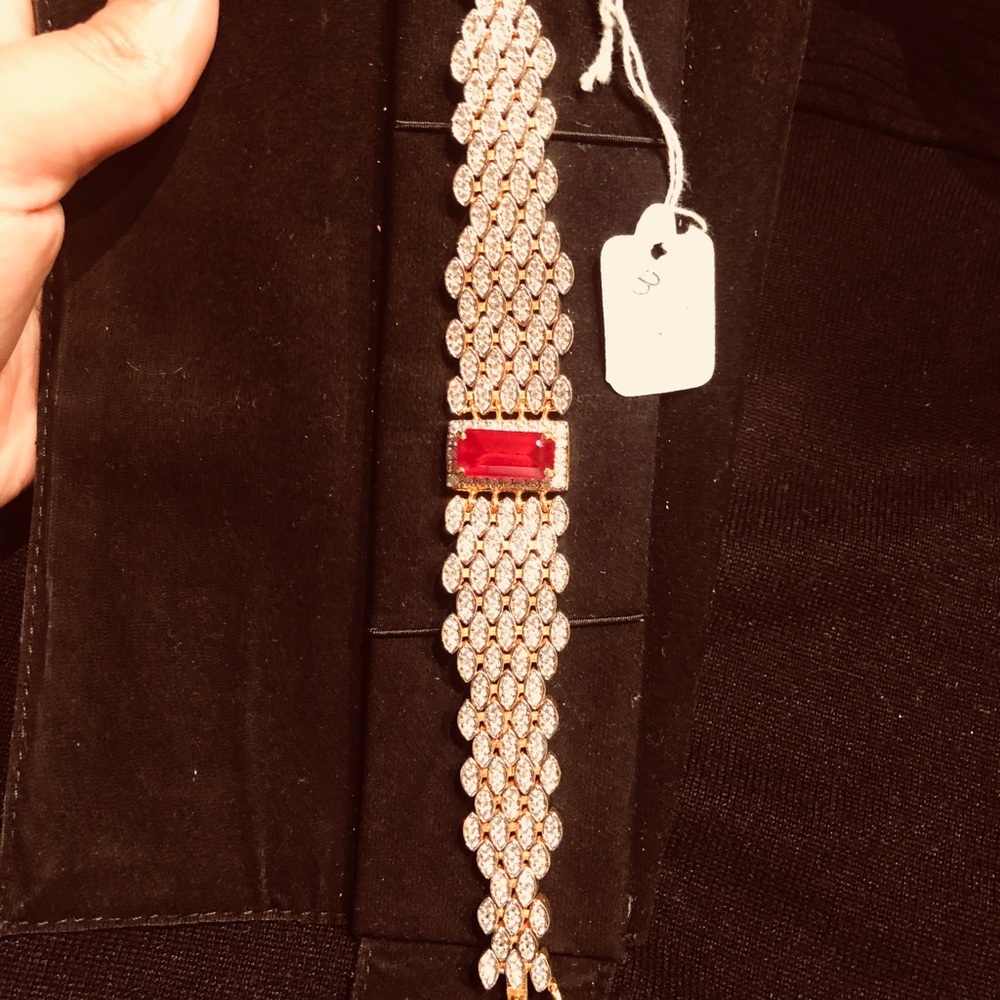 Ruby amd zircon bracelet